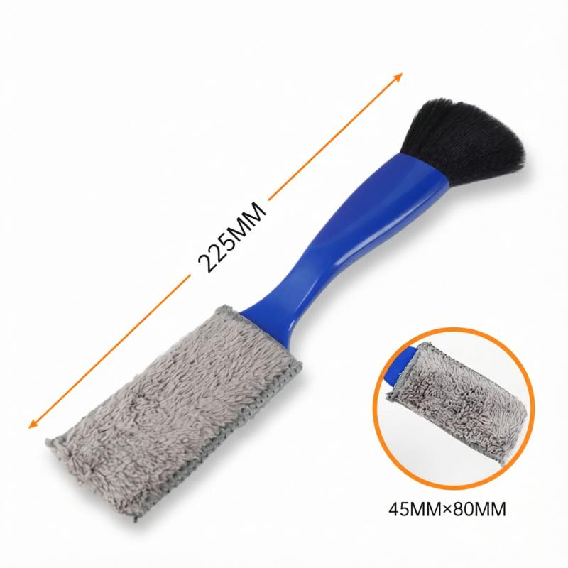 CLEAN WORLD Soft Auto Double Head Brush Clean Tools Duster Detailing Cleaning Brushes for Air Conditioning Vent