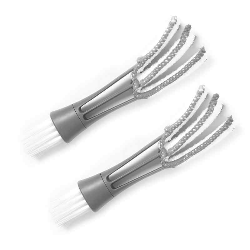 CLEAN WORLD Double Ended Automotive Air Vent Microfiber Duster & Brush Multifunction Detailing Air Conditioner Cleaner