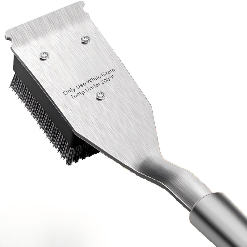 CLEAN WORLD Kitchen Grill Brush Grill Brush and Scraper, Wire BBQ Grill Brush for Outdoor Grill, 16.5” Grill Cleaning Brush BBQ Grill Accessories, Safe Grill Cleaner Brush-Ideal Gift for Men/Dad BBQ Brush for Grill Cleaning