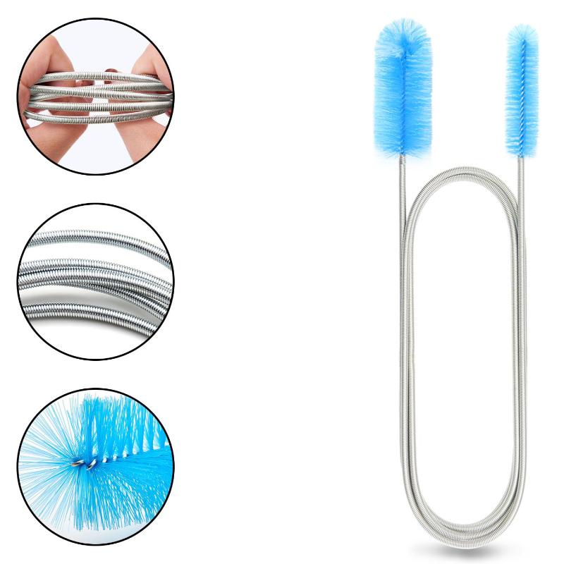CLEAN WORLD Hot Selling Flexible Drain Cleaning Brush with 66 Inch Long Double Ended Hose Pipe and 58 Inch Tube