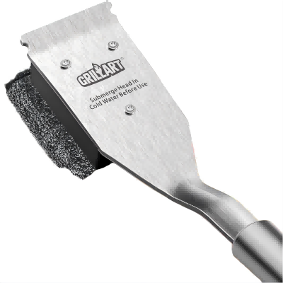 CLEAN WORLD Kitchen Grill Brush Grill Brush and Scraper, Wire BBQ Grill Brush for Outdoor Grill, 16.5” Grill Cleaning Brush BBQ Grill Accessories, Safe Grill Cleaner Brush-Ideal Gift for Men/Dad BBQ Brush for Grill Cleaning