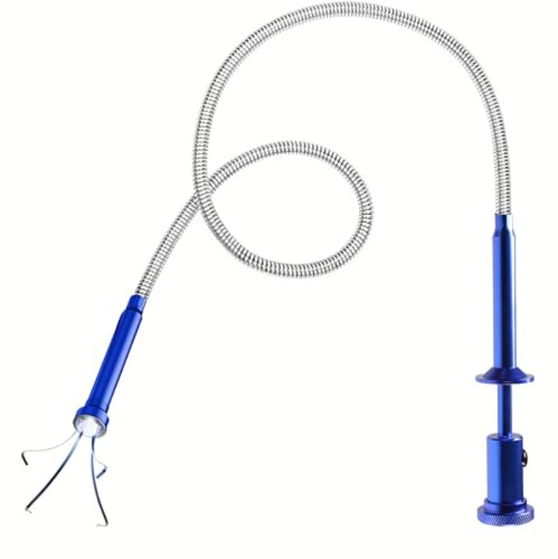 CLEAN WORLD Drain Clog Remover Drain Cleaner Brush Toilet Sewer Shower Kitchen Bathroom Tub Clogged Drains Opener Cleaning Tool