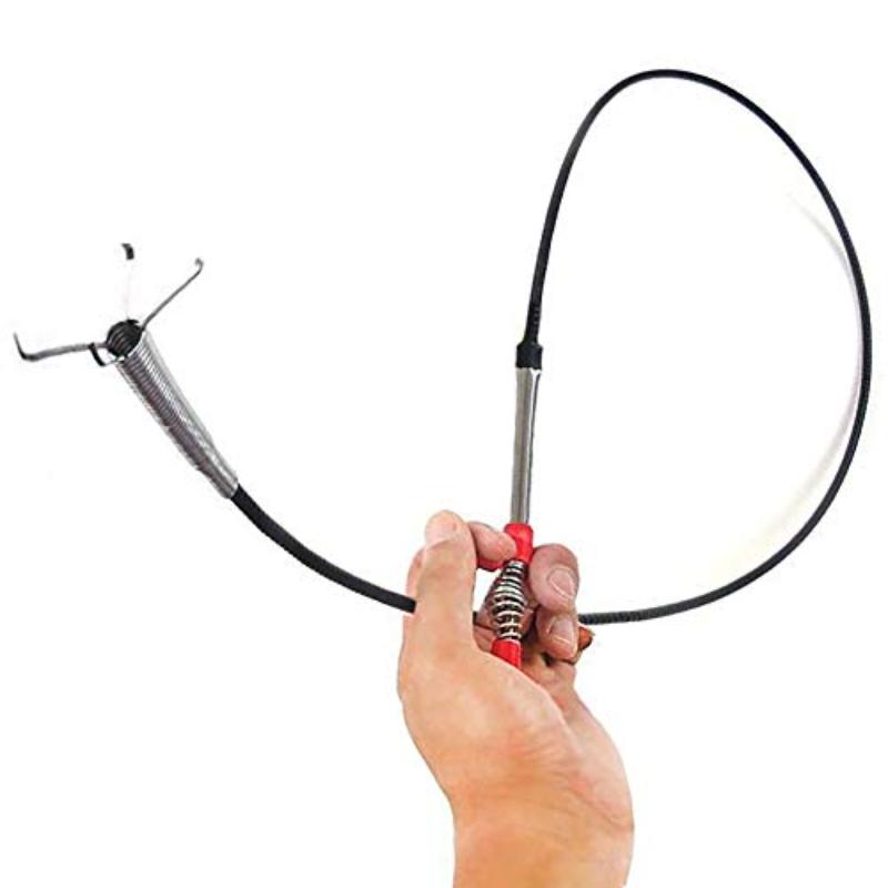 CLEAN WORLD Drain Clog Remover Drain Cleaner Brush Toilet Sewer Shower Kitchen Bathroom Tub Clogged Drains Opener Cleaning Tool