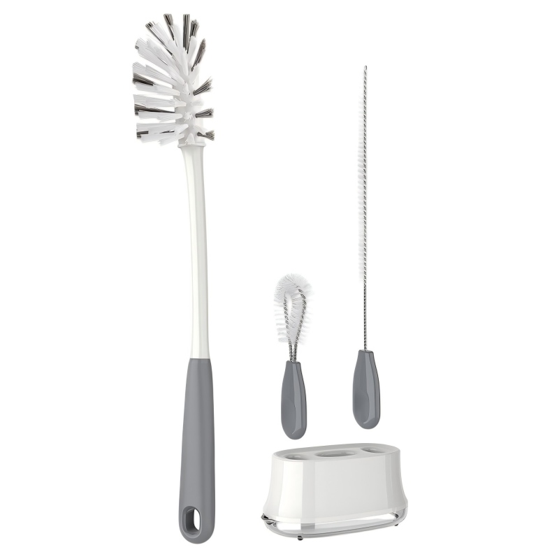 CLEAN WORLD Kitchen Bottle Brush Water Bottle Brush Cleaning Set with Storage Holder, Cleaning Brushes for Tumbler, Straw, Baby Bottles, Drinking Glasses