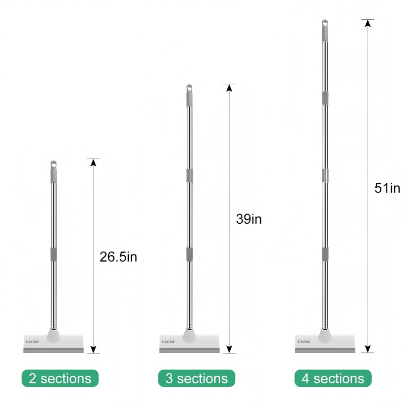 CLEAN WORLD Bathroom Brush, Floor Scrub Brush with 51-Inch Long Adjustable Handle 2 in 1 Scrape Brush Stiff Bristle Floor Scrubber for Cleaning Shower Bathroom Garage Kitchen Wall Deck Tub Tile