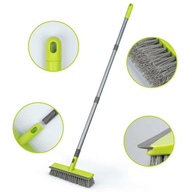 CLEAN WORLD Household Floor Scrub Brush Deck Brush for Cleaning Concrete, Patio, Garage, Kitchen, Carpet and Bathroom