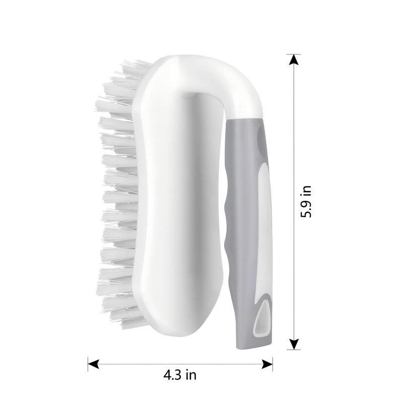 CLEAN WORLD Bathroom Brush, Scrub Brush, Heavy-Duty Scrub Brushes for Cleaning with Stiff Bristles Cleaning Brush for Shower, Bathroom, Carpet, Kitchen and Bathtub Scrubber - 2 Pack