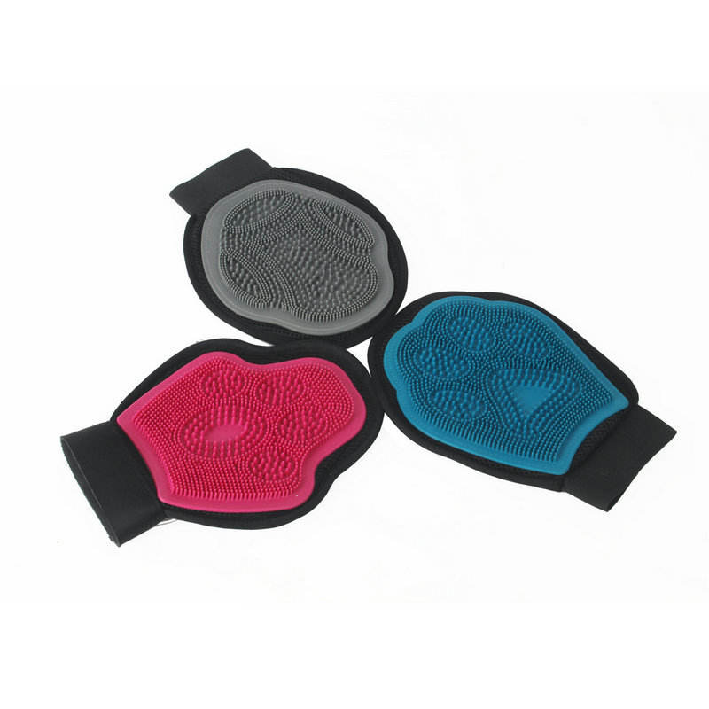 CLEAN WORLD Pet Bath Brush Gloves Silicone Self Clean Pet Hair Cleaning Baths Brush Dog Massage Grooming Gloves