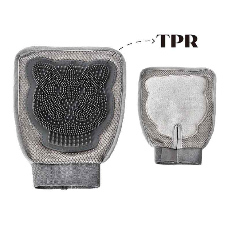 CLEAN WORLD Factory Direct Sale Rubber Cat Pattern Cute Washing Hair Brush Dog Cat Glove