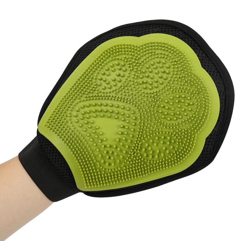 CLEAN WORLD Customized Gentle Deshedding Bathing and Massaging Dog Cat Pet Grooming Hair Remover Gloves