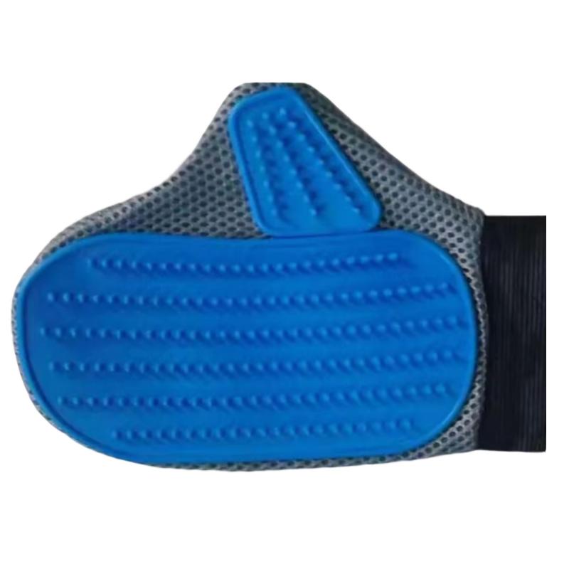 CLEAN WORLD Dog Grooming Rubber Massage Glove with Nylon Hair Removal Tool for Cats for Pet Grooming Products