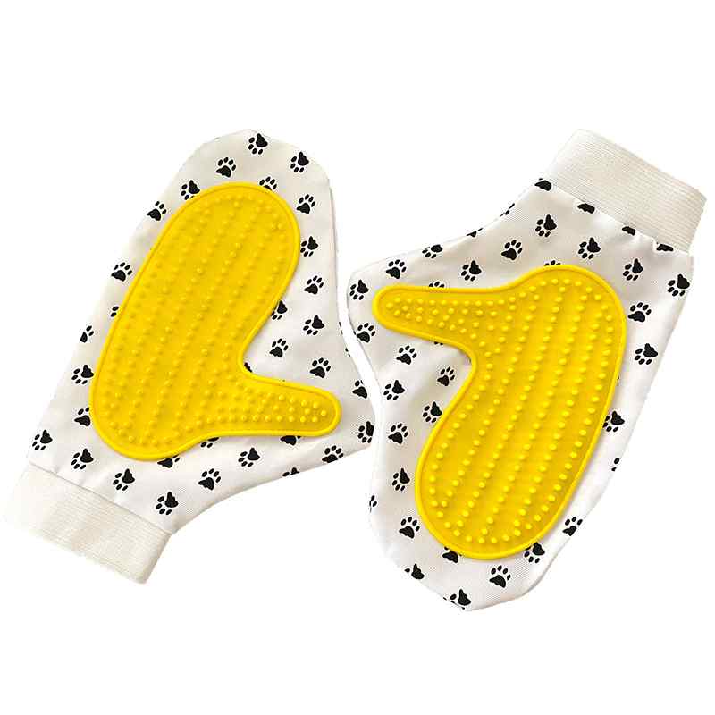 CLEAN WORLD Professional Deshedding Brushing Cleaning Mitt Small Medium Large Dogs & Cats Fur Hair Remover Pet Supplies Made Durable Rubber