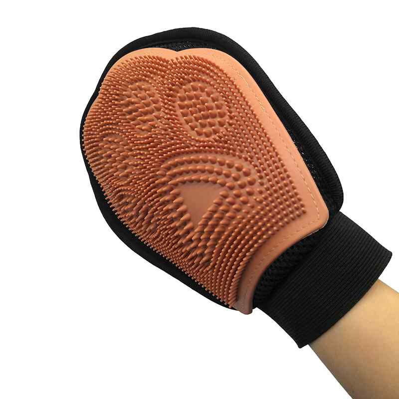 CLEAN WORLD Manufacturer's High-End TPR Polyester Pet Grooming Brush Shower Glove Comfortable Mesh for Cats Dogs Professional Pet Grooming