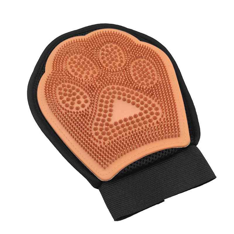 CLEAN WORLD Manufacturer's High-End TPR Polyester Pet Grooming Brush Shower Glove Comfortable Mesh for Cats Dogs Professional Pet Grooming