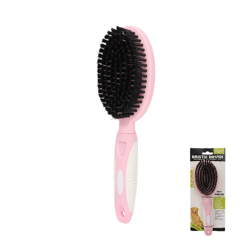 CLEAN WORLD Double Sided Steel Needle Pet Comb，Dog Hair Grooming Detangler Brush