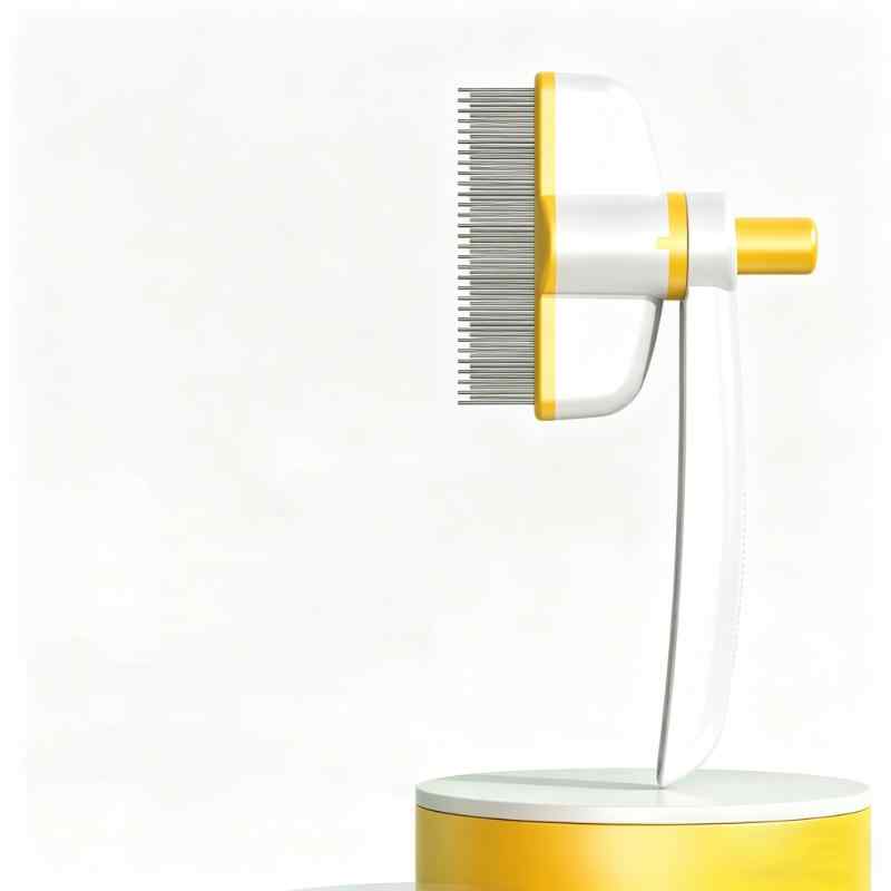 CLEAN WORLD Pet Hair Removal Comb, Cat Grooming Brush, Pet Comb with Long Short Stainless Steel Metal Teeth, Pet Grooming Supplies for Cat, Dog