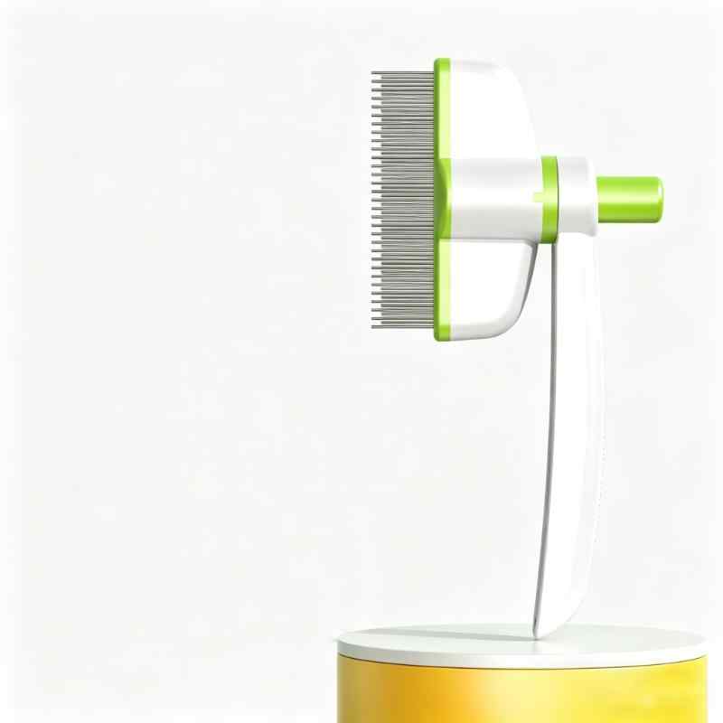 CLEAN WORLD Pet Hair Removal Comb, Cat Grooming Brush, Pet Comb with Long Short Stainless Steel Metal Teeth, Pet Grooming Supplies for Cat, Dog