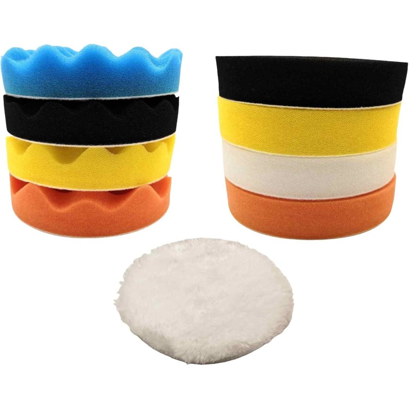 CLEAN WORLD Industrial Drill Brush Sponge Polishing Pads for Car Wheel Hub Cleaning Car Tool Waxing Pad