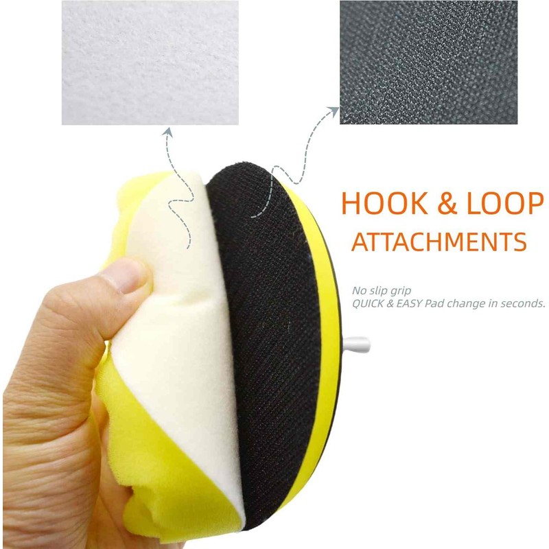 CLEAN WORLD Industrial Drill Brush Sponge Polishing Pads for Car Wheel Hub Cleaning Car Tool Waxing Pad