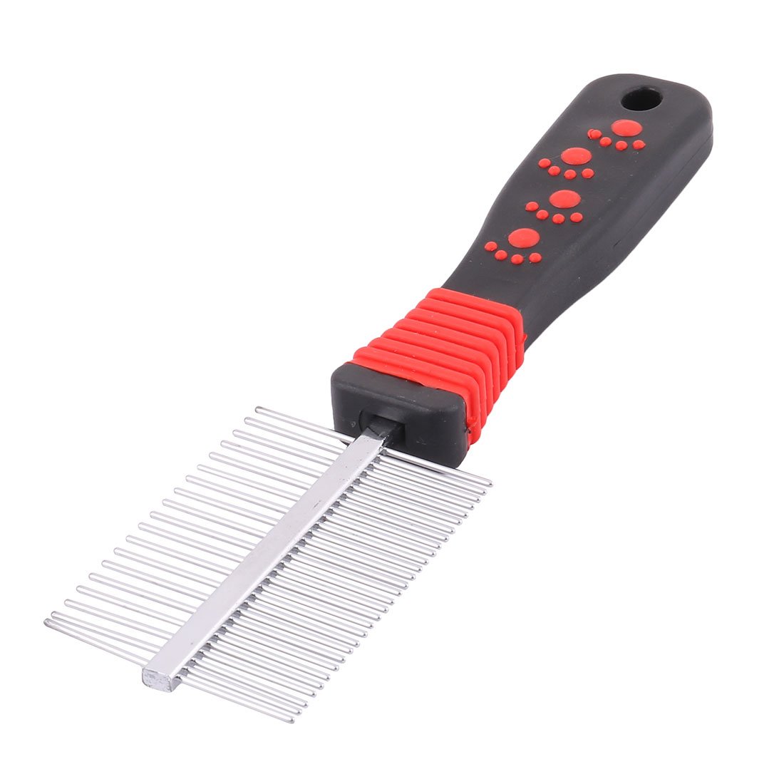 CLEAN WORLD Plastic Handle Stainless Steel Pet Hair Combs Cat Dog Double Side Design Hair Grooming Comb