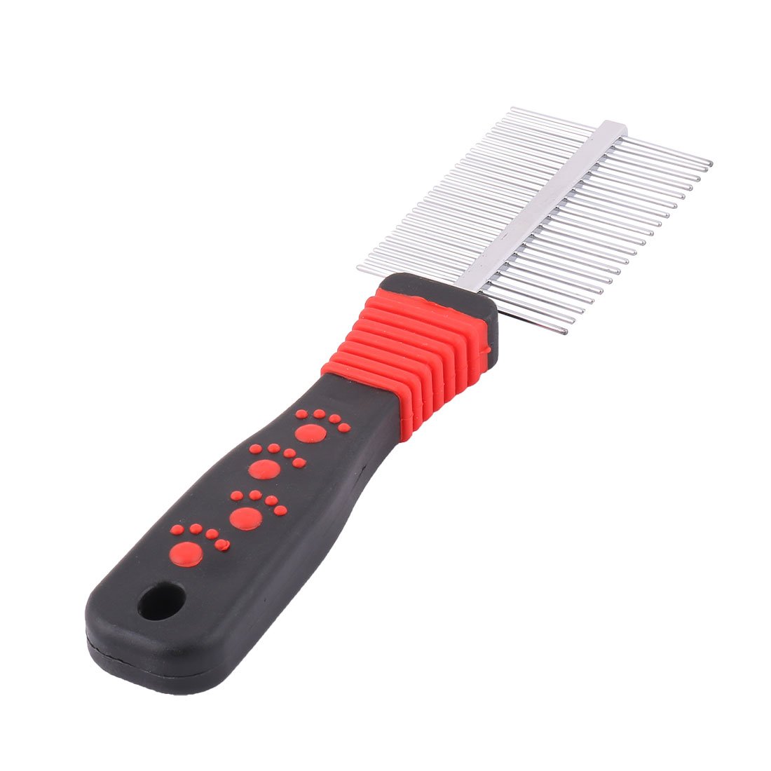 CLEAN WORLD Plastic Handle Stainless Steel Pet Hair Combs Cat Dog Double Side Design Hair Grooming Comb