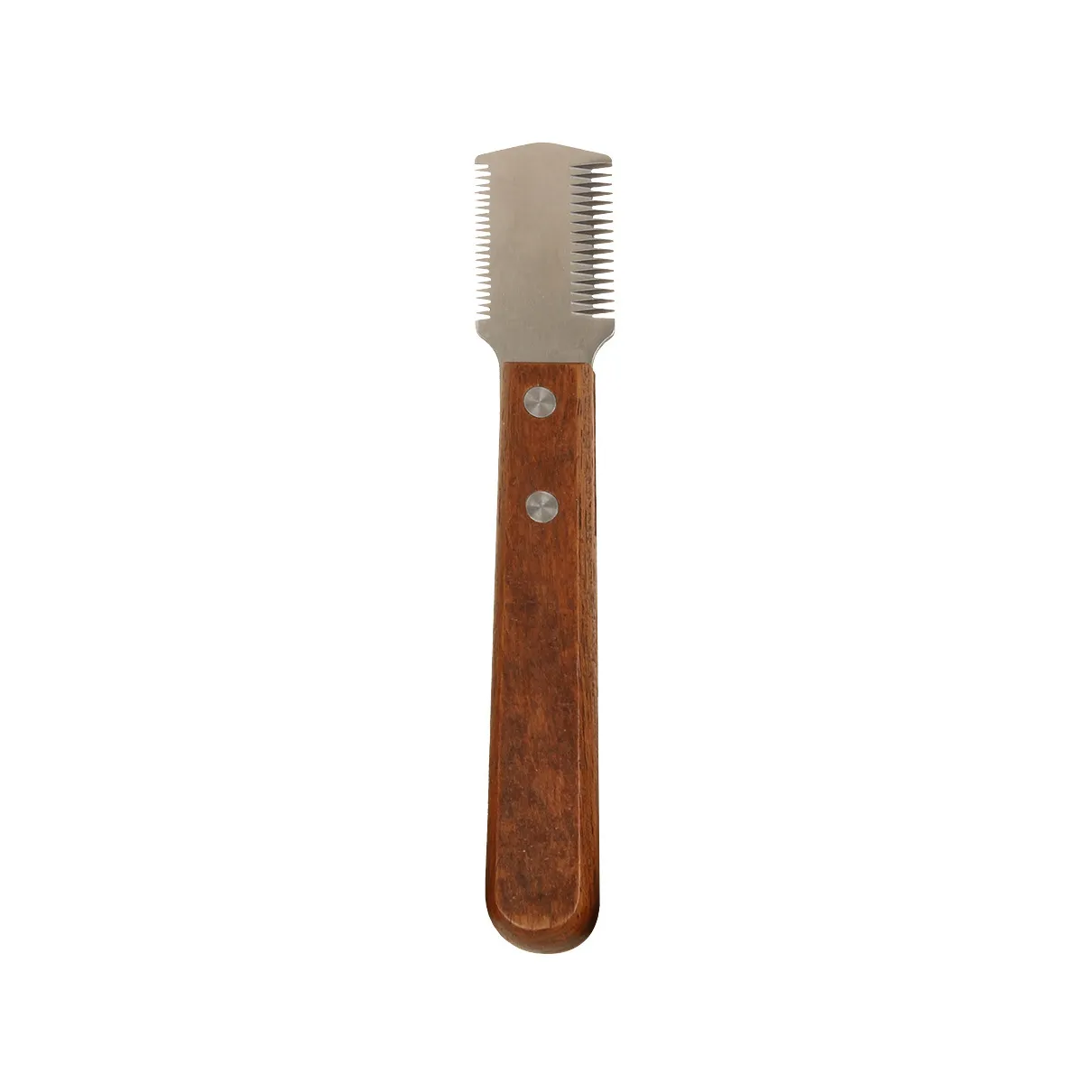 CLEAN WORLD Wooden Handle Stripping Knife, Stainless Steel Pet Grooming Tool for Terrier Dog Floating Hair Removal