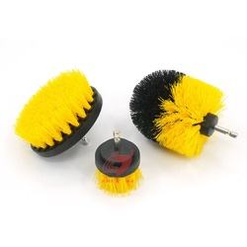 CLEAN WORLD Industrial Drill Brush Best Selling 3-Piece Handheld Drill Clean Brush Power Scrubber Set with PP Bristles Eco-Friendly for Household Cleaning