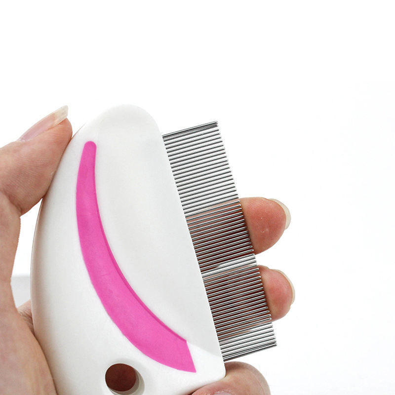 CLEAN WORLD Hot Selling Small Animal Lice Flea Remover Comfortable Rabbit Comb with Plastic Handle Pet Grooming Tool for Cats and Dogs