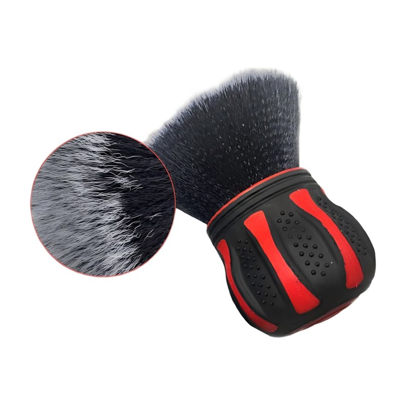 CLEAN WORLD Car detailing brush, Ultra Soft Detailing Brush, Car Detail Brush, Orange Handle XL Synthetic Brush - Ultra Soft Bristles, Comes with Storage Rack, Covers Large Area Inside or Outside Vehicles