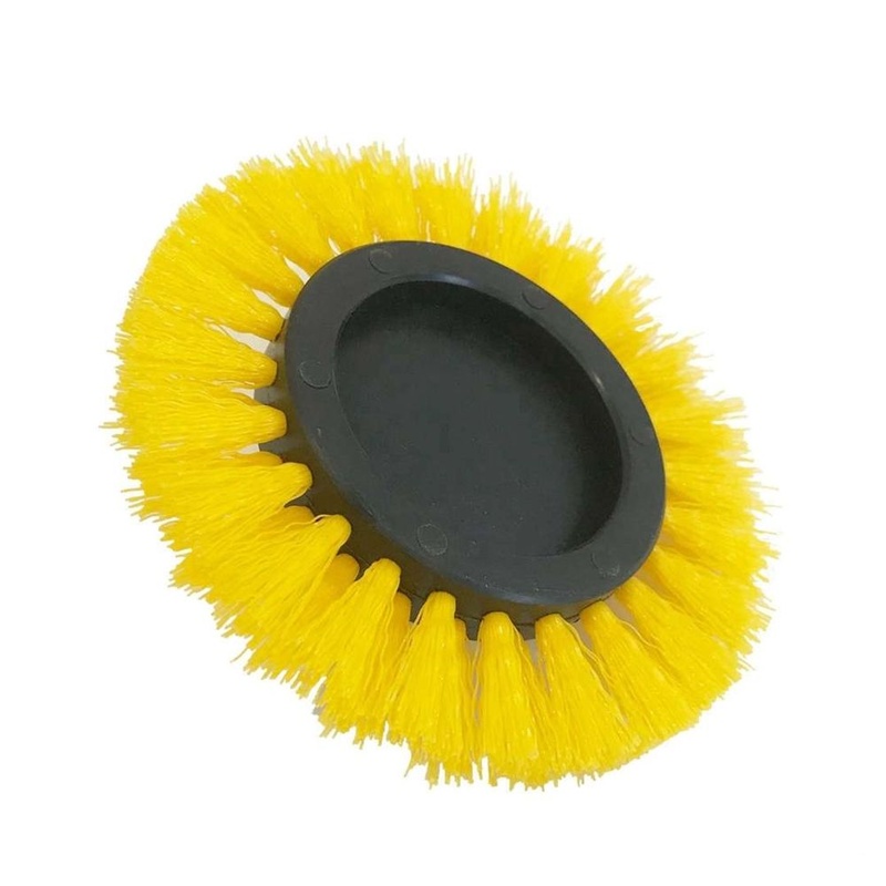 CLEAN WORLD Industrial Drill Brush 4PC Factory Price Multi-Brush Double Wireless Drill Car Electric Cleaning Brush Head PP Set