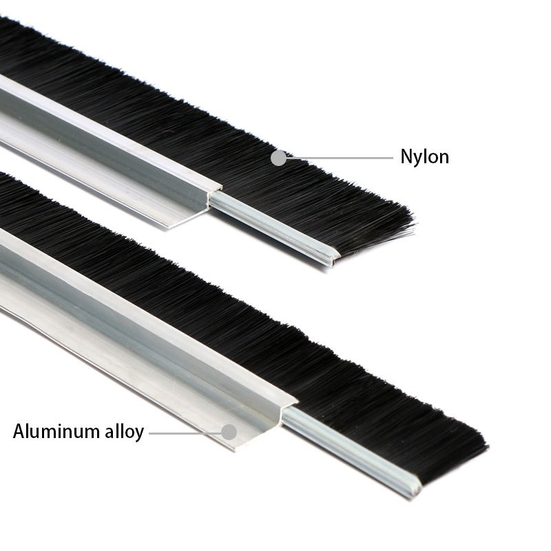 CLEAN WORLD Industrial Lath Strip Brush Nylon Bristle Strip Brush for Weather Sealing Brush Strip Strip Brushes Are Suitable for Elevators, Subways, and Doors.