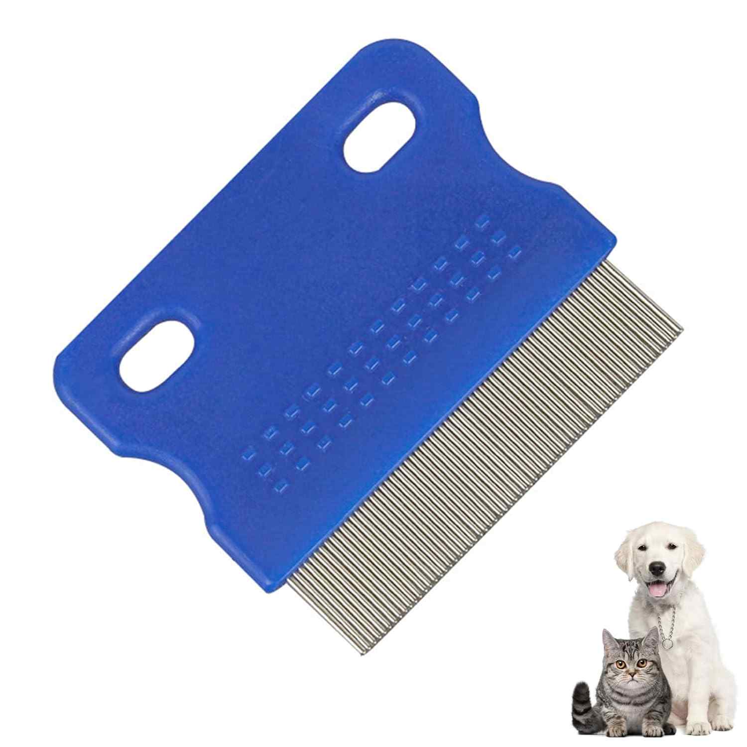 CLEAN WORLD Dog Flea Comb Steel Brush Hair Comb Dog Grooming Trimmer Cute Pet Cat Dog Comb Detangler Brush