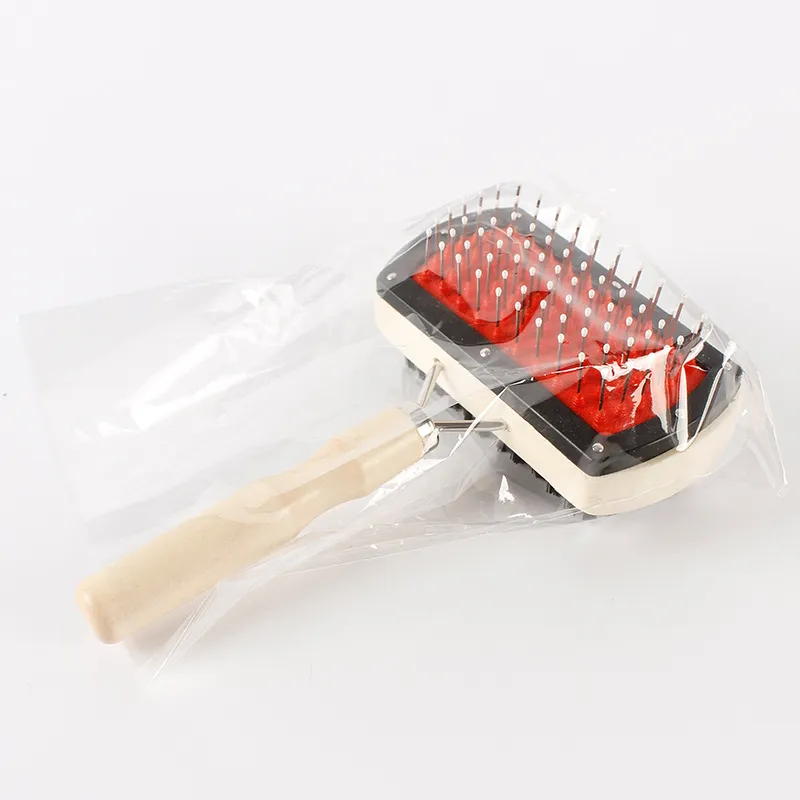 CLEAN WORLD Double Sided Pet Comb Anti Static Massage Detangling Brush for Teddy Golden Retriever Cat Dog Grooming