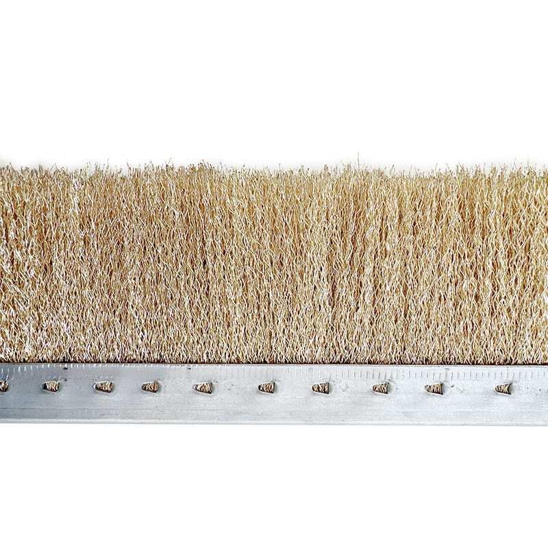 CLEAN WORLD Industrial Lath Strip Brush Customized Material Cement Brick Machine Strip Brush Steel Wire Nylon pp Filament Brick Machine Strip Brush