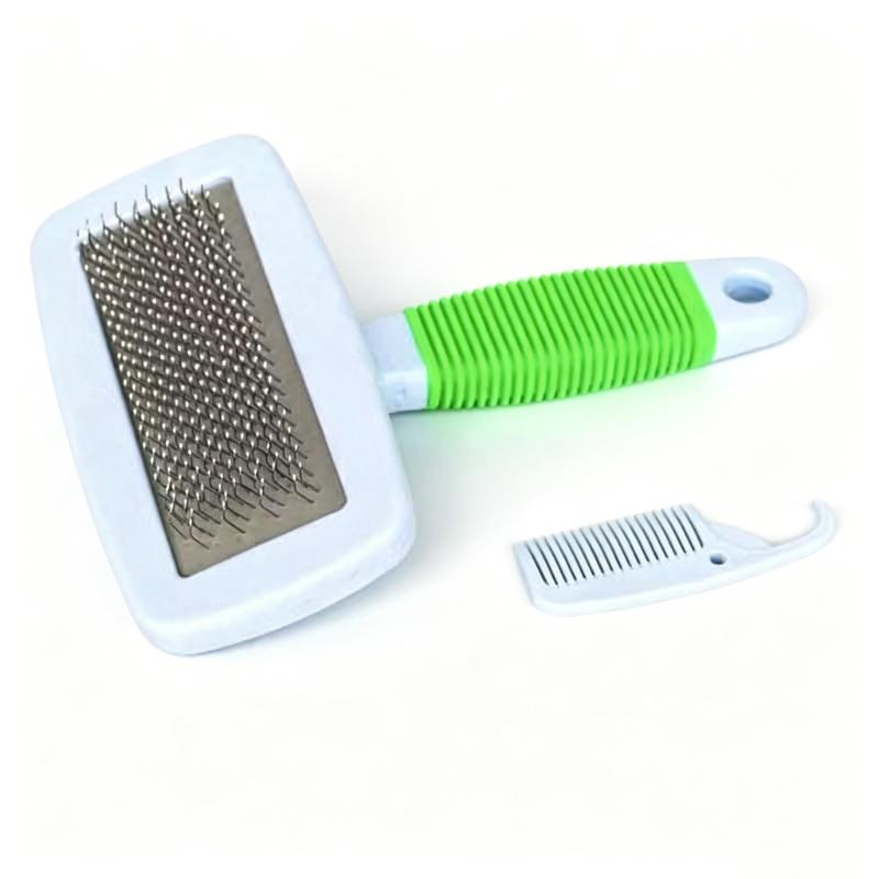 CLEAN WORLD Hot Selling Plastic Security Dog Cleaning Kit Two-color Fashion Pet Grooming Brush Set