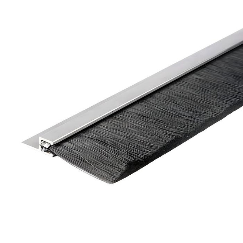 CLEAN WORLD Industrial Lath Strip Brush Aluminium Sliding Window and Door Seal Weather Strip Brush
