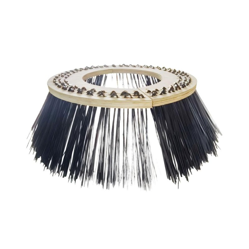 CLEAN WORLD Industrial Wire Brush Factory Price Customized Eco-Friendly Side Broom Street Sweeper Brush for Tractor Road Cleaning