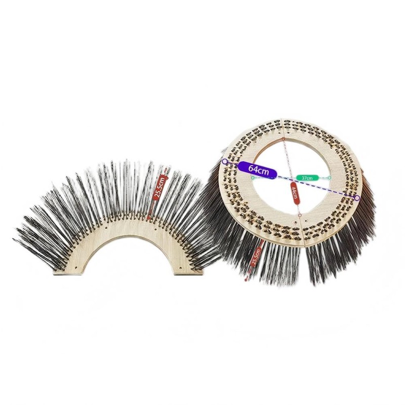 CLEAN WORLD Industrial Wire Brush Factory Price Customized Eco-Friendly Side Broom Street Sweeper Brush for Tractor Road Cleaning