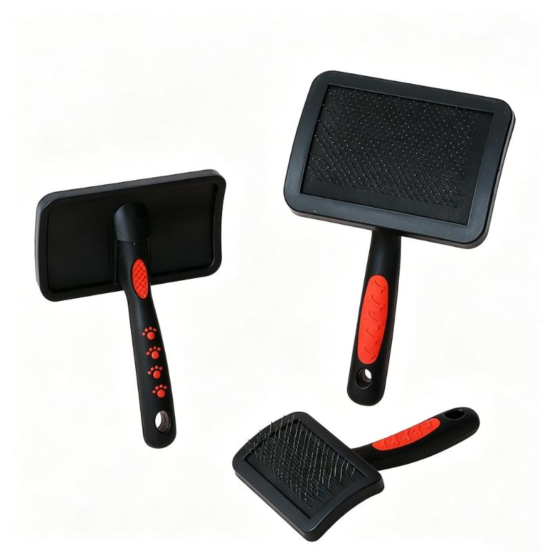 CLEAN WORLD Pet Grooming Brush Hair Removal Stainless Steel Comb Teeth Cat Dog Hair Cleaning Tool