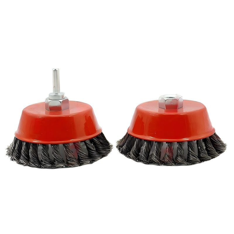 CLEAN WORLD Industrial Wire Brush Eco-Friendly All-Purpose Twisted Steel Wire Crimped Cup Brush for Angle Grinder Industry Cleaning
