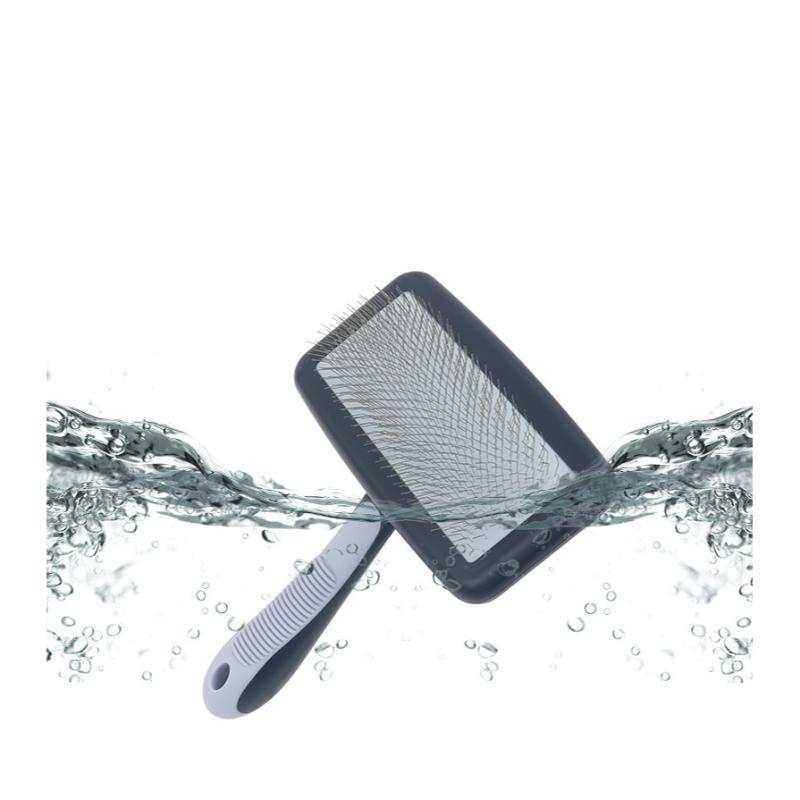 CLEAN WORLD Soft Pet Massage Grooming Pin Brush Dog Cat Long Slicker Brush for Dematting, Shedding Fur