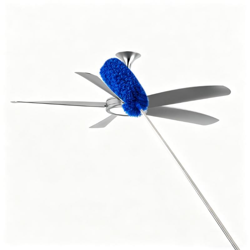 CLEAN WORLD Washable Cleaning Duster Kit Extendable Telescopic Handle Ceiling Fan Duster with Extension Pole