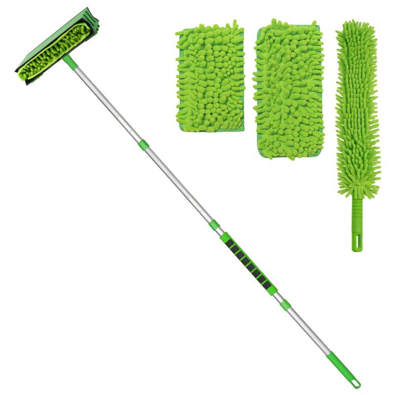 CLEAN WORLD Heavy Duty Dusting Kit Washable Microfiber Feather Dusters  with Stay-On Duster Hook
