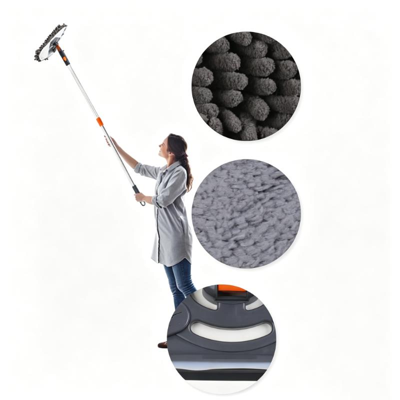 CLEAN WORLD Cleaner Tool Duster Mop 360° Wall Washer Cleaner Tool for Walls/Ceiling Fans/Dust/Baseboard/Floors Clean