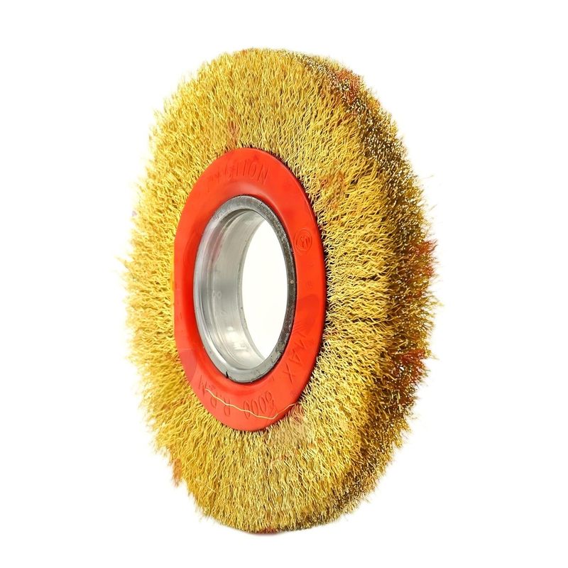 CLEAN WORLD Industrial Wire Brush Eco-Friendly Wire Brush Customized Crimped Brass Coated Brass Wire Cleaning Brush for Cleaning and Polishing