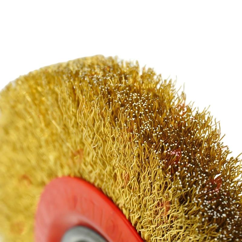 CLEAN WORLD Industrial Wire Brush Eco-Friendly Wire Brush Customized Crimped Brass Coated Brass Wire Cleaning Brush for Cleaning and Polishing
