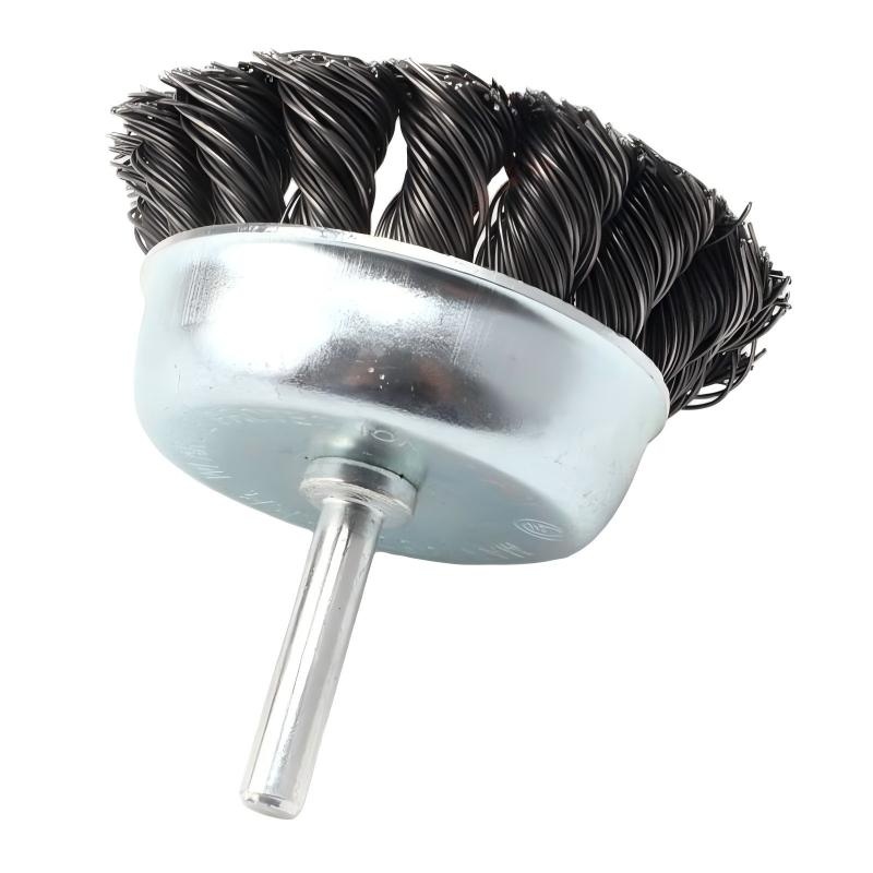 CLEAN WORLD Industrial Wire Brush Factory Shaft Knot Cup Wire Brush Industrial Devices Surface for Wire Brush