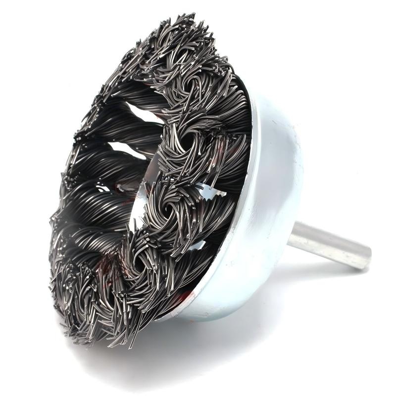 CLEAN WORLD Industrial Wire Brush Factory Shaft Knot Cup Wire Brush Industrial Devices Surface for Wire Brush