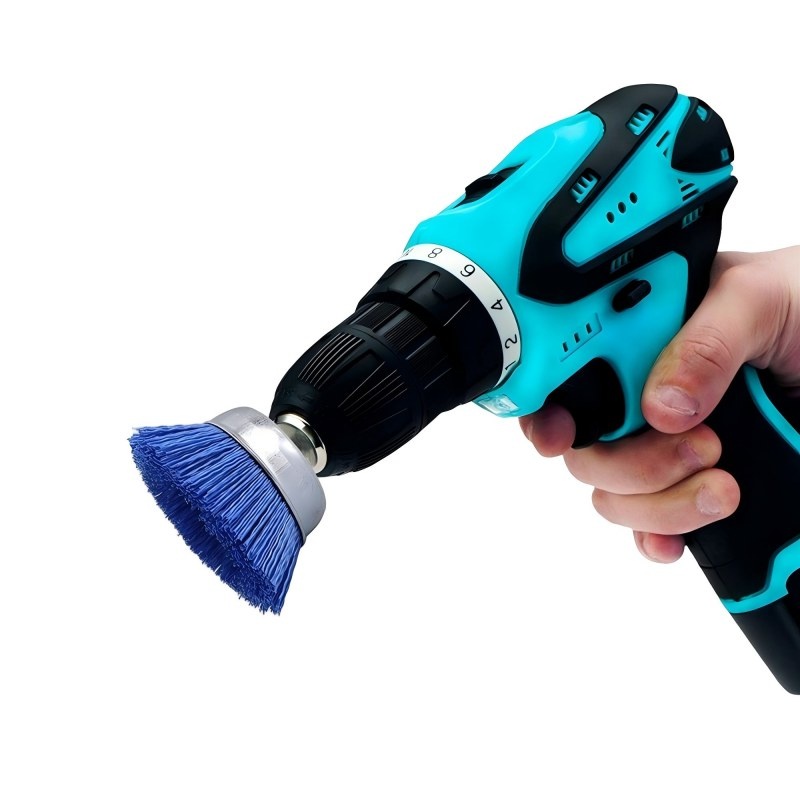 CLEAN WORLD Industrial Wire Brush 3 Inch Abrasive Wire Cup Brush Assorted Cup Brushes 3pcs Nylon Cup Brush for Drill