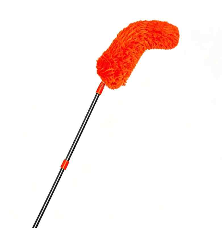 CLEAN WORLD Cobweb & Corner Brush Cleaning Duster Kit Feather and Microfiber Heads Telescopic Duster Set for Home Ceiling Fan Blinds Cleaning